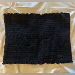 Pink Melo Black Smocked Tube Top Size Small